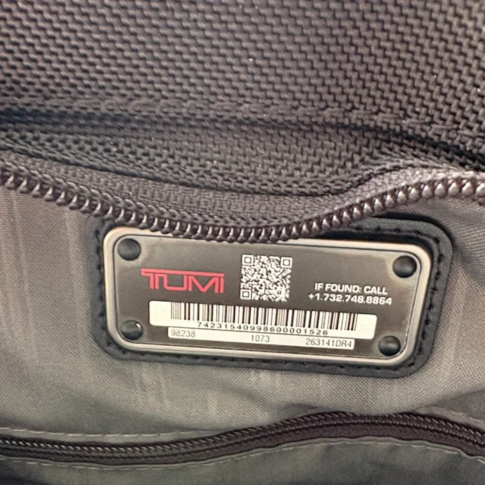 TUMI Black and Red Men's Briefcase